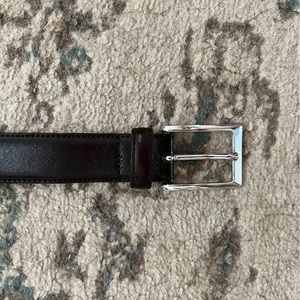 Brooks Brothers Men’s Dark Brown Leather Belt